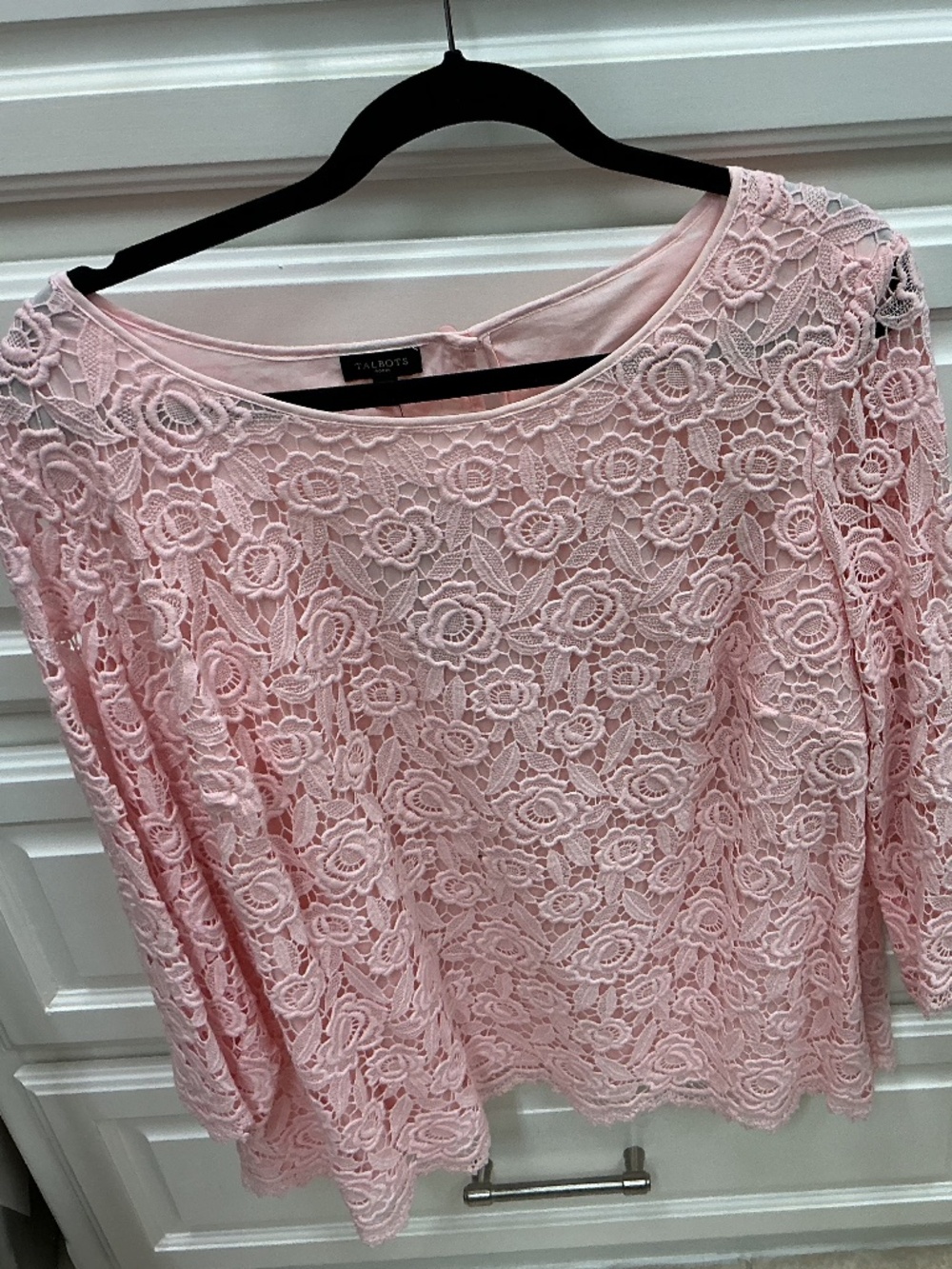 Elegant blush summer wedding embroidered top NWT 18W